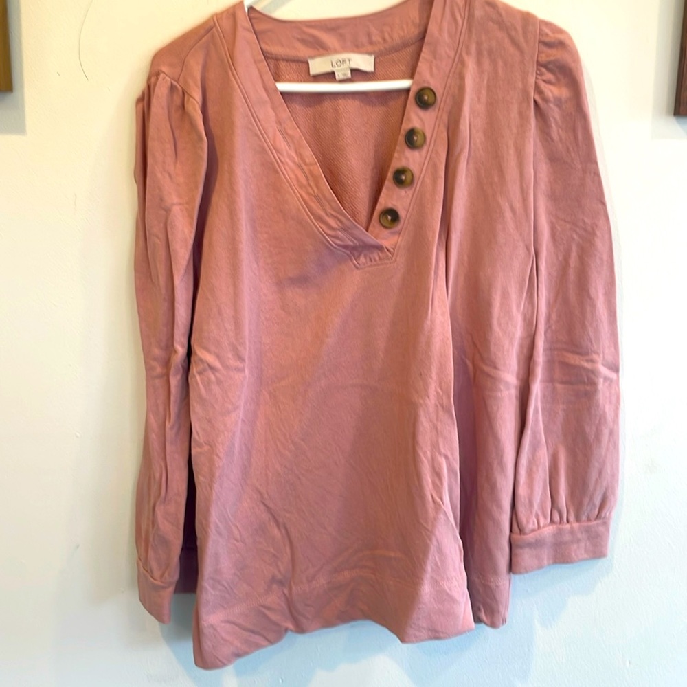 Loft dusty pink lightweight sweatshirt L